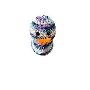 NEW handmade crochet cotton yarn RUBBER DUCK small plush blue purple white